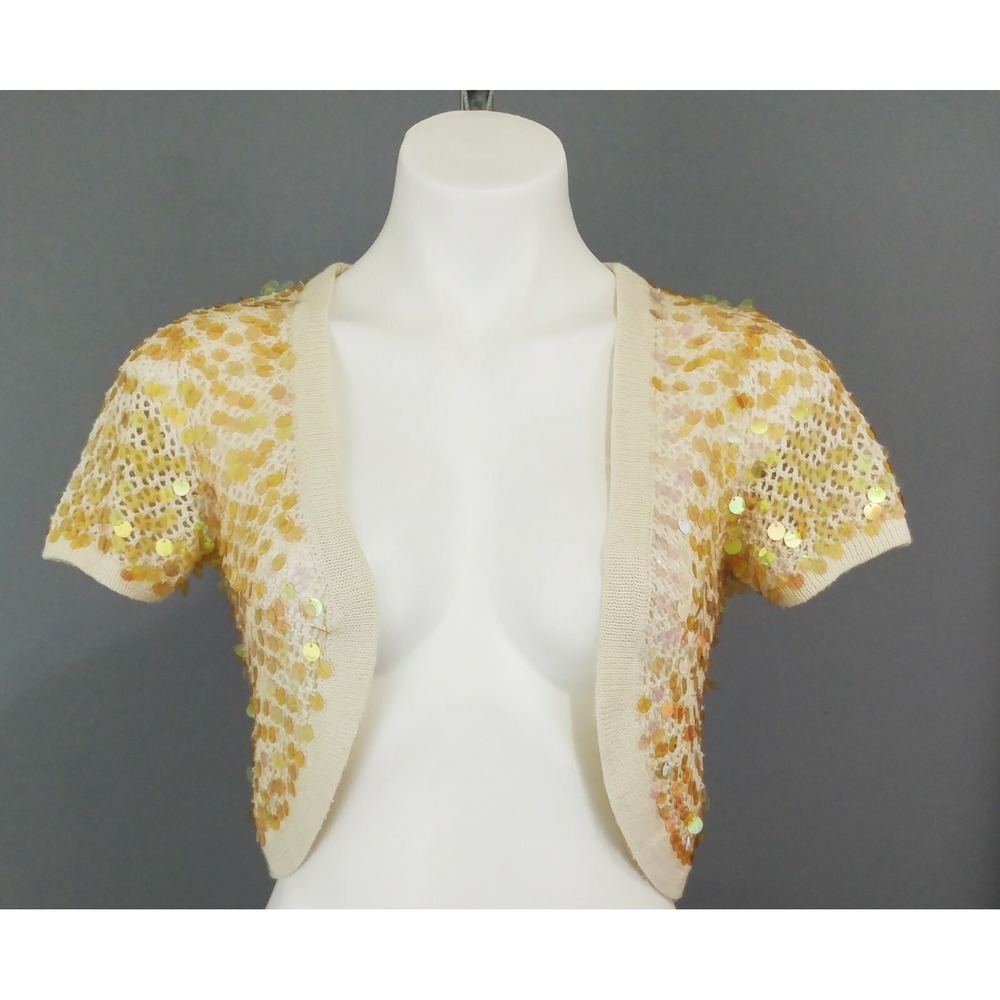 Cejon Women Cardigan, Size S, Cream, 55% Cotton/45% Acrylic‎